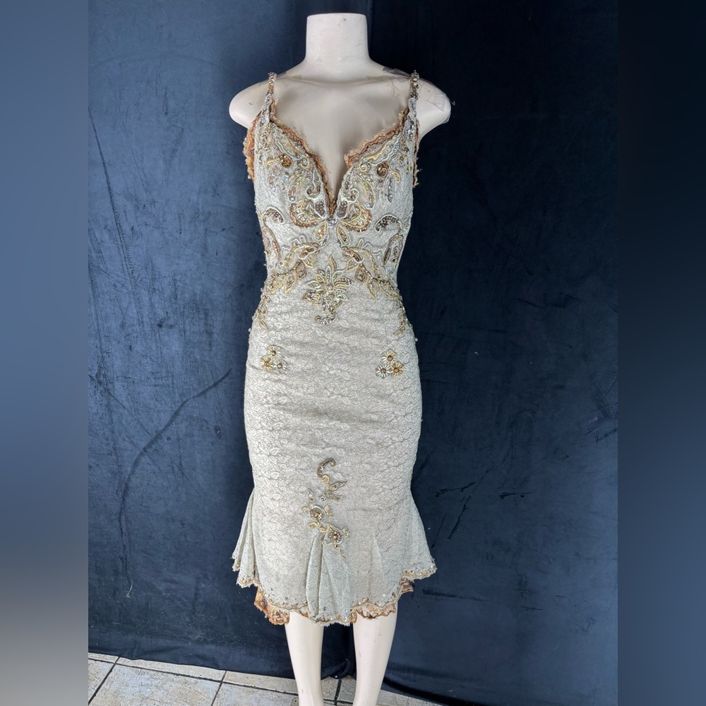 Elegant Lace Embellished Dress by Mandalay